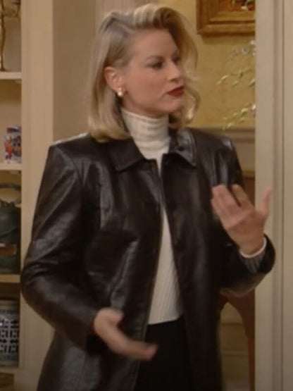 Lauren Lane The Nanny Black Leather Jacket