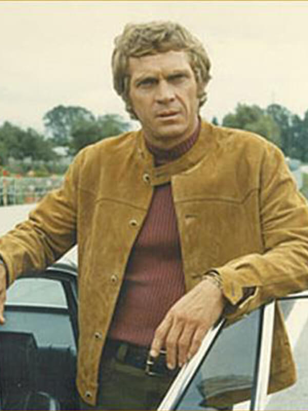Le Mans Steve McQueen Brown Suede Jacket