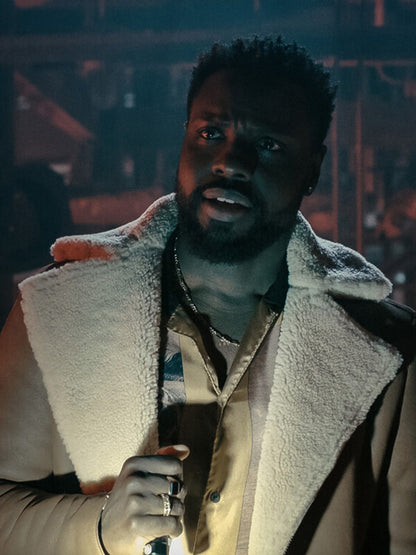 Leighton Vance Dark Matter S01 Suede Shearling Jacket
