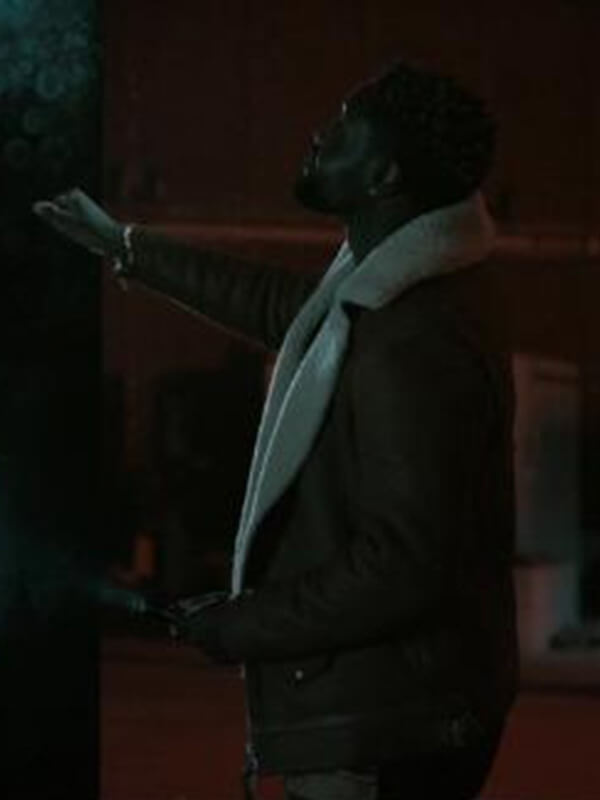 Leighton Vance Dark Matter S01 Suede Shearling Jacket