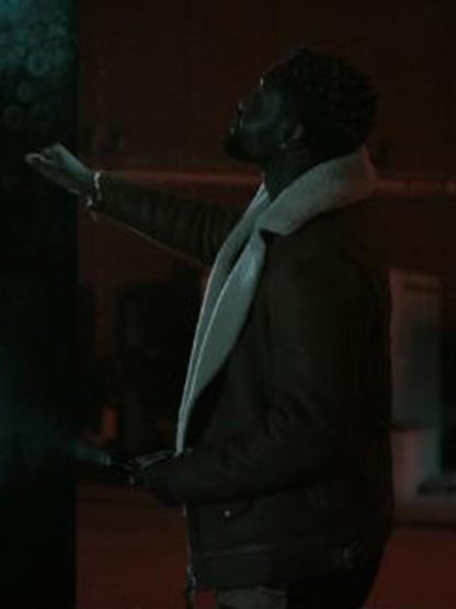 Leighton Vance Dark Matter S01 Suede Shearling Jacket