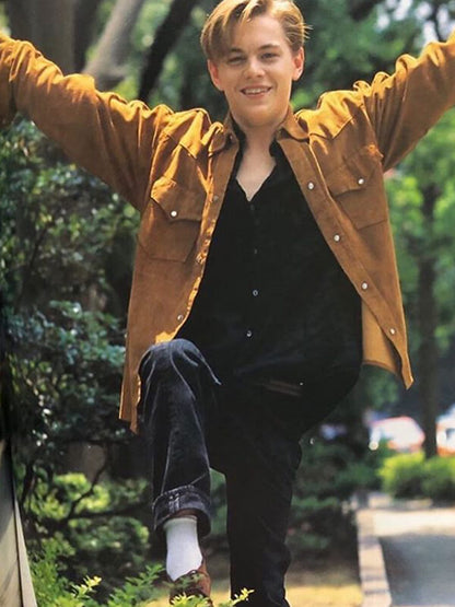 Leonardo DiCaprio Suede Leather Jacket