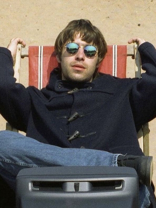 Liam Gallagher Black Wool Duffle Coat