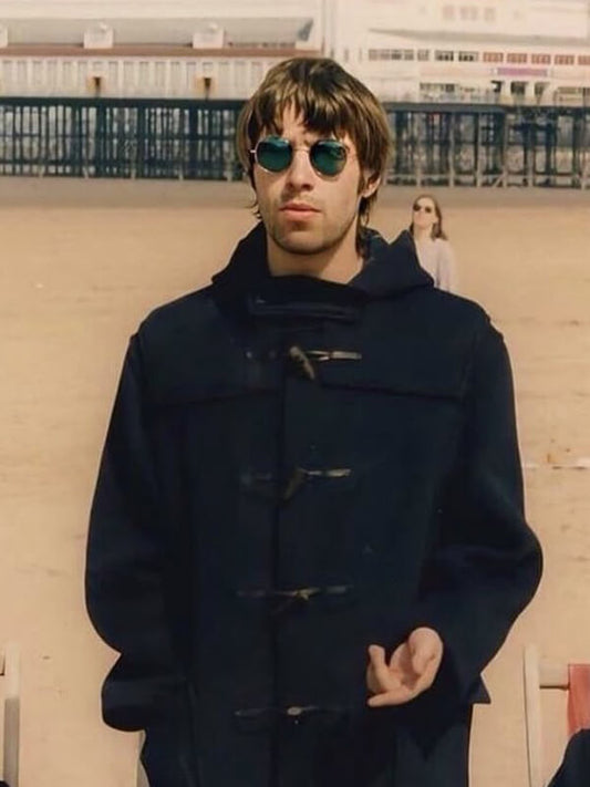 Liam Gallagher Black Wool Duffle Coat