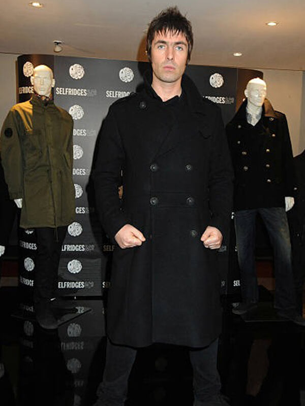 Liam Gallagher Double Breasted Wool Coat