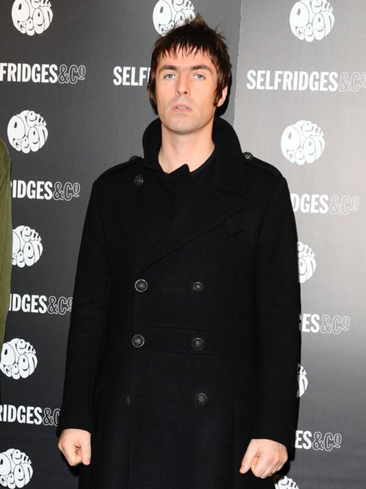 Liam Gallagher Double Breasted Wool Coat