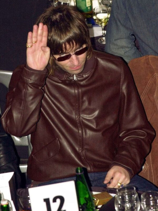 Liam Gallagher Leather Brown Jacket