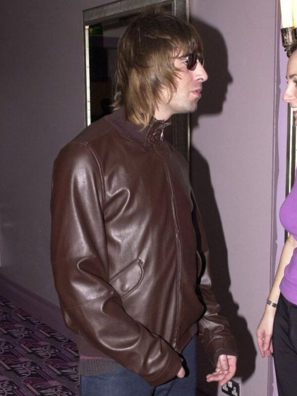 Liam Gallagher Leather Brown Jacket
