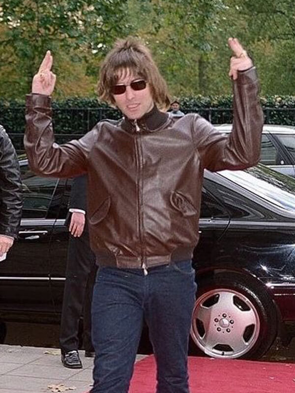 Liam Gallagher Leather Brown Jacket