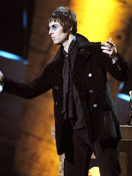 Liam Gallagher Velvet Black Coat