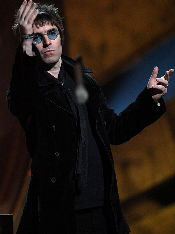 Liam Gallagher Velvet Black Coat