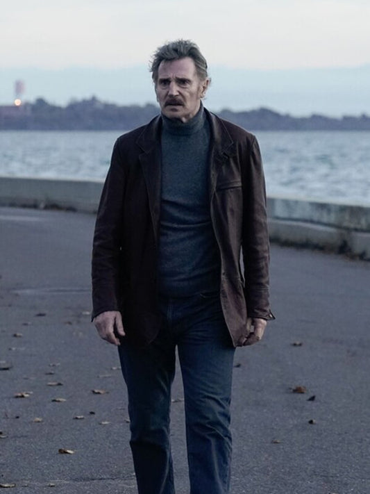 Liam Neeson Absolution Brown Leather Jacket