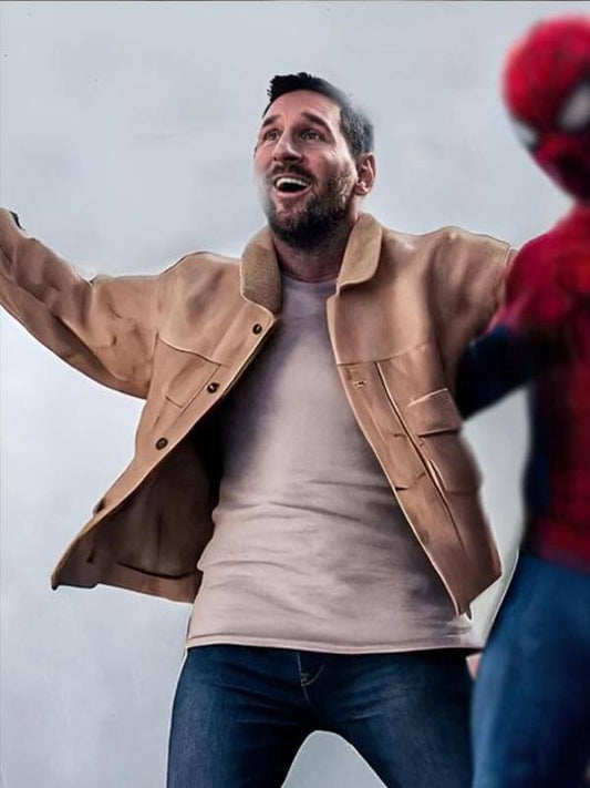 Lionel Messi Spider Man Brand New Day Suede Jacket