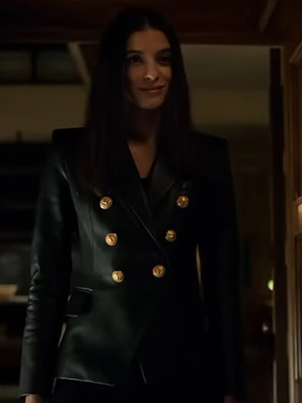Locke & Key Laysla De Oliveira Black Leather Blazer