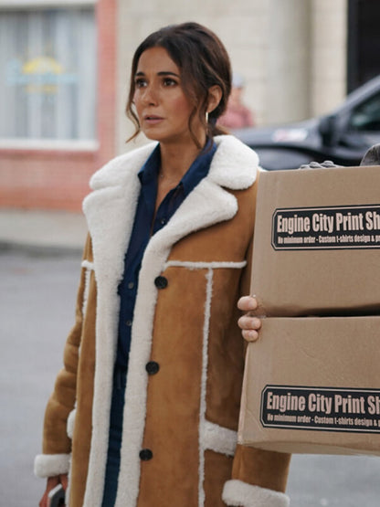 Lois Lana Lang Superman 2025 Suede Shearling Coat