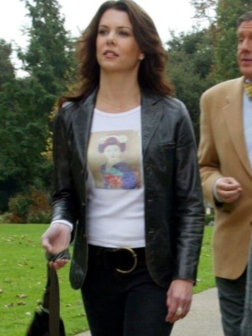 Lorelai Gilmore Gilmore Girls Black Leather Coat