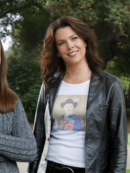 Lorelai Gilmore Gilmore Girls Black Leather Coat