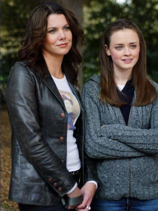 Lorelai Gilmore Gilmore Girls Black Leather Coat
