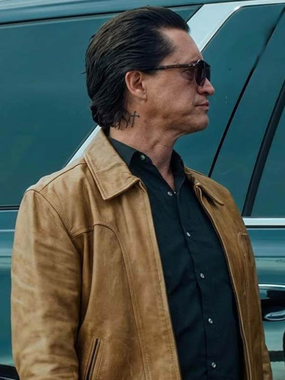 Lucky S01 Clifton Collins Jr. Brown Leather Jacket
