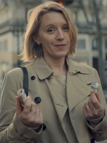 Ludivine Sagnier Lupin S01 Beige Trench Coat