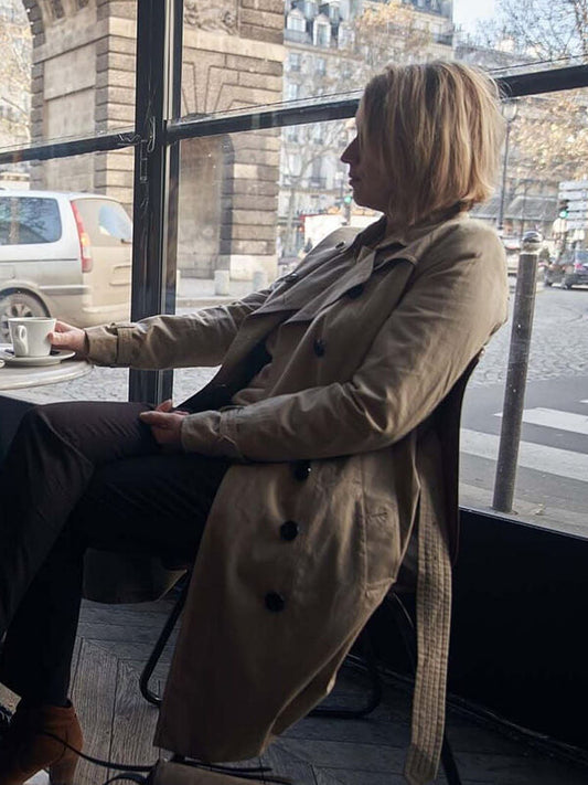 Ludivine Sagnier Lupin S01 Beige Trench Coat