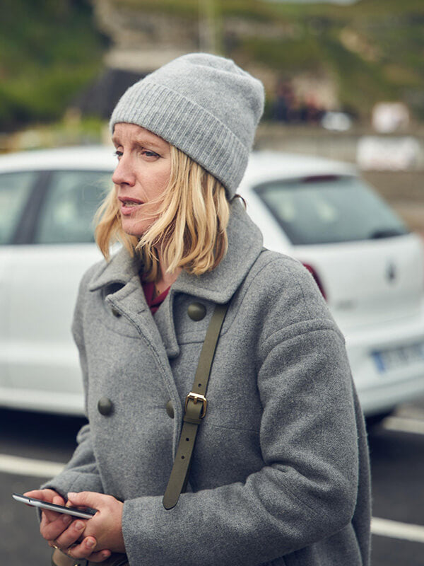 Ludivine Sagnier Lupin S01 Claire Wool Peacoat