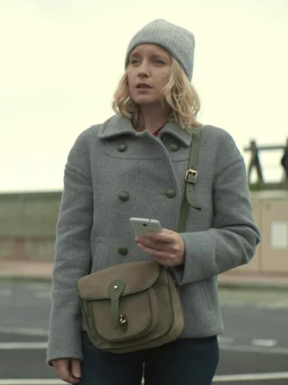 Ludivine Sagnier Lupin S01 Claire Wool Peacoat