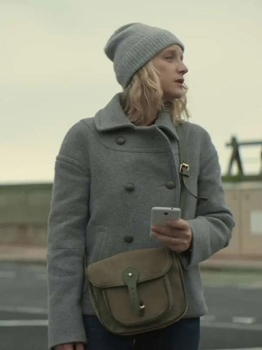 Ludivine Sagnier Lupin S01 Claire Wool Peacoat