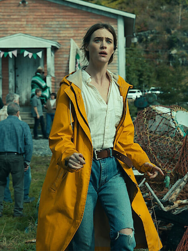Mackenzie Davis Below 2026 Yellow Raincoat