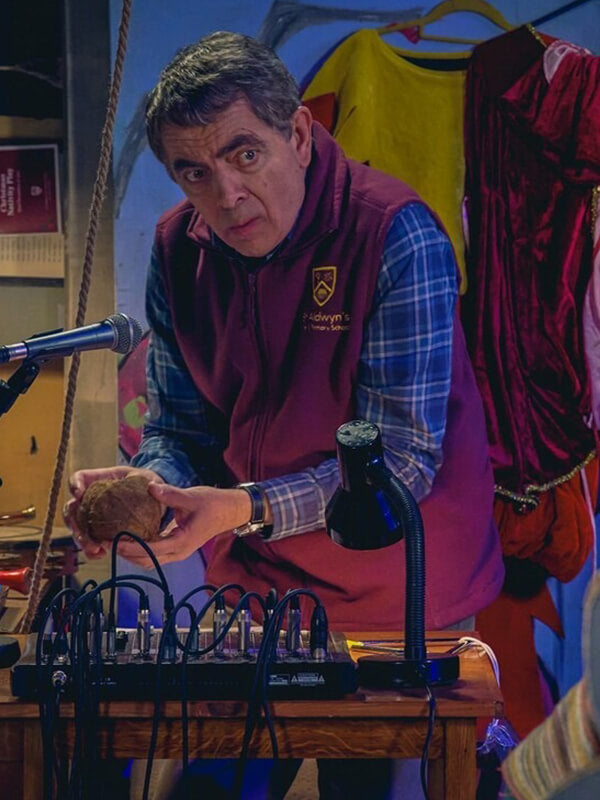 Man vs Baby S01 Trevor Bingley Maroon Vest