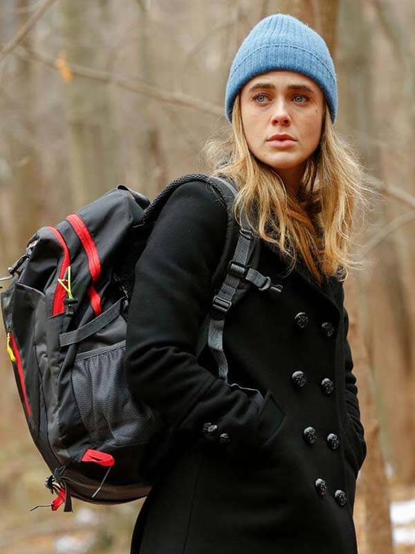 Manifest Michaela Stone Black Wool Peacoat