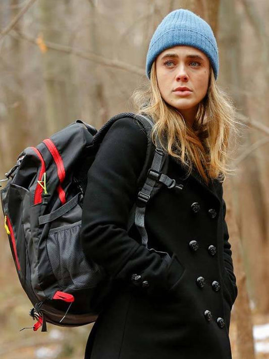 Manifest Michaela Stone Black Wool Peacoat