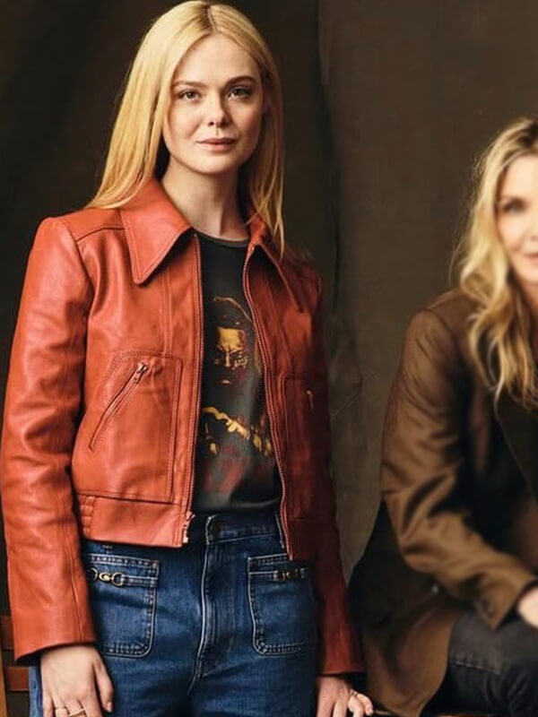 Margo’s Got Money Troubles 2026 Elle Fanning Orange Jacket