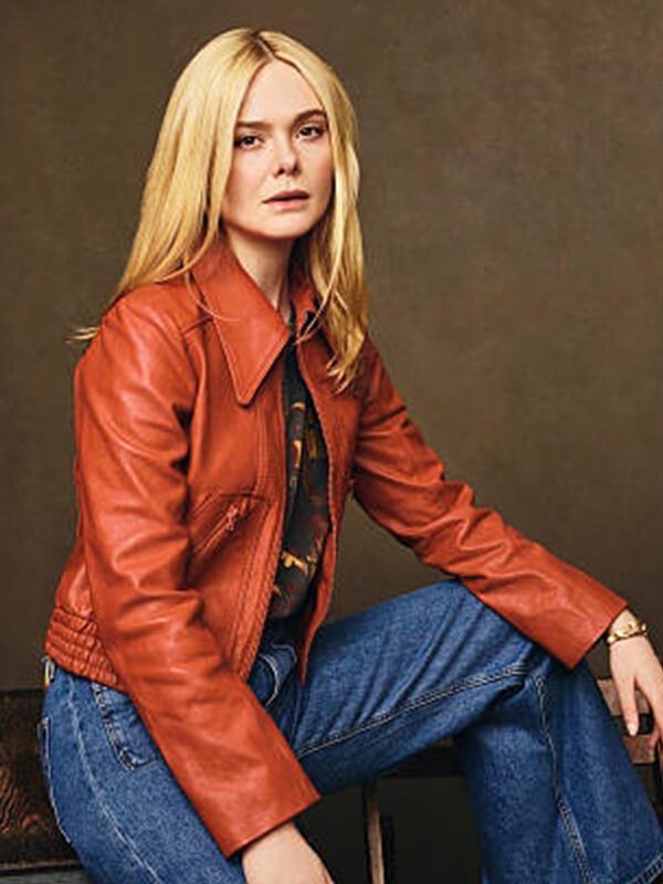 Margo’s Got Money Troubles 2026 Elle Fanning Orange Jacket