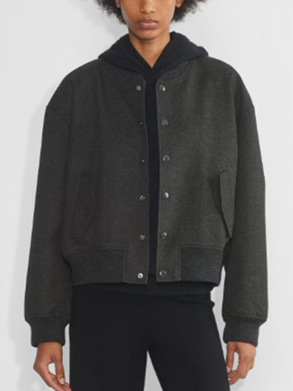 Maria Sten Neagley S01 Black Bomber Jacket