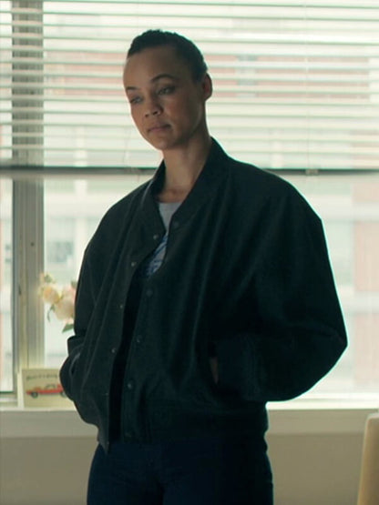 Maria Sten Neagley S01 Black Bomber Jacket