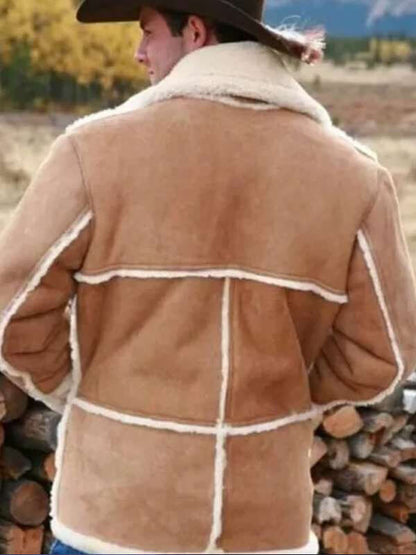 Marlboro Man Brown Suede Shearling Jacket