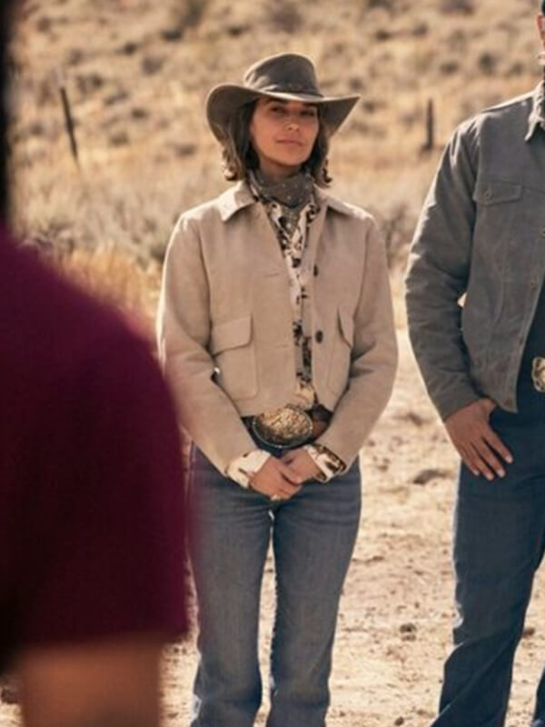 Marshals 2026 Arielle Kebbel Suede Leather Jacket