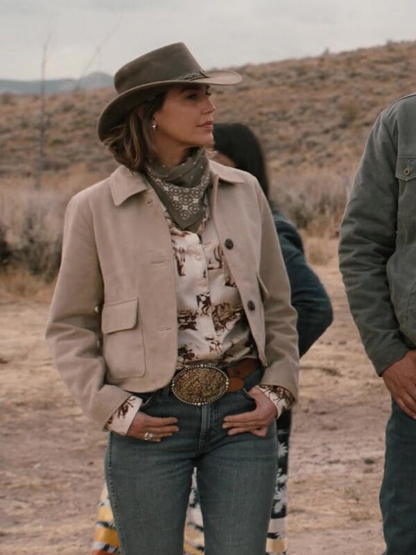 Marshals 2026 Arielle Kebbel Suede Leather Jacket