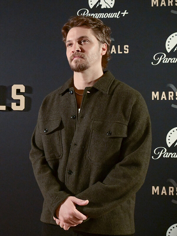 Marshals 2026 Kayce Dutton Brown Wool Jacket