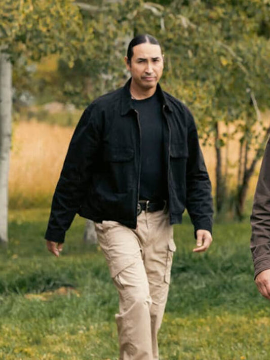 Marshals S01 Miles Kittle Black Cotton Jacket