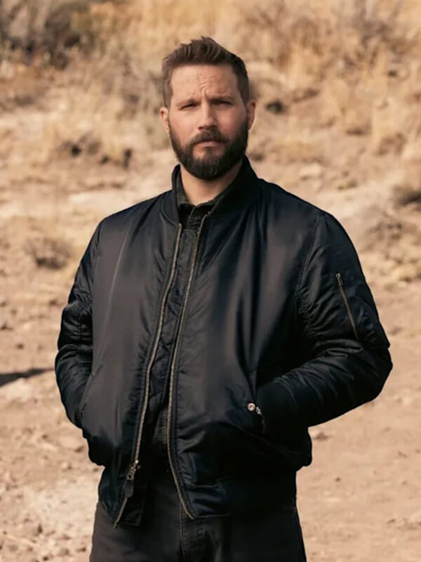 Marshals S01 Pete Calvin Black Bomber Jacket