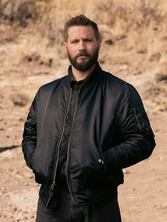 Marshals S01 Pete Calvin Black Bomber Jacket