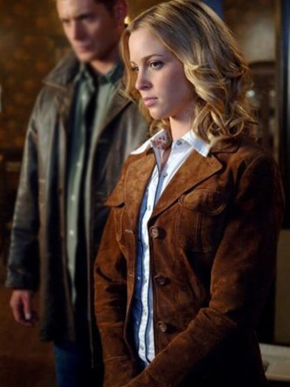 Mary Winchester Supernatural Suede Leather Jacket