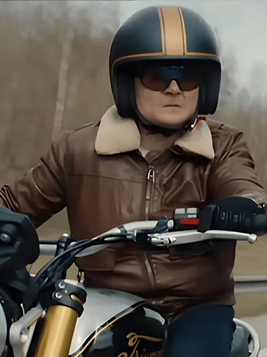 Matchbox The Movie 2026 Arturo Castro Leather Biker Jacket
