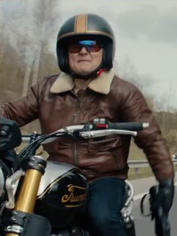Matchbox The Movie 2026 Arturo Castro Leather Biker Jacket