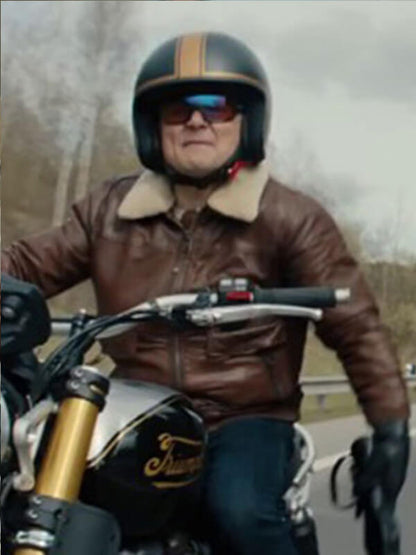 Matchbox The Movie 2026 Arturo Castro Leather Biker Jacket