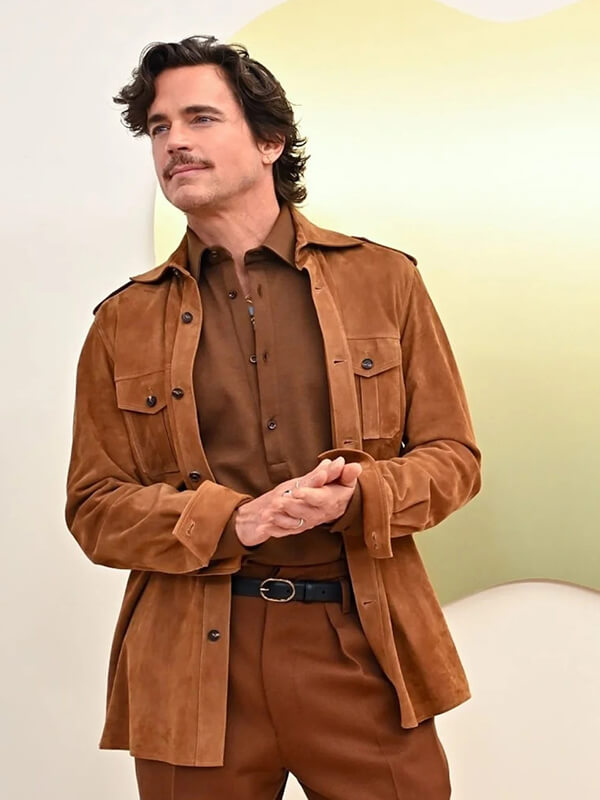 Matt Bomer Outcome 2026 Premiere Brown Suede Jacket