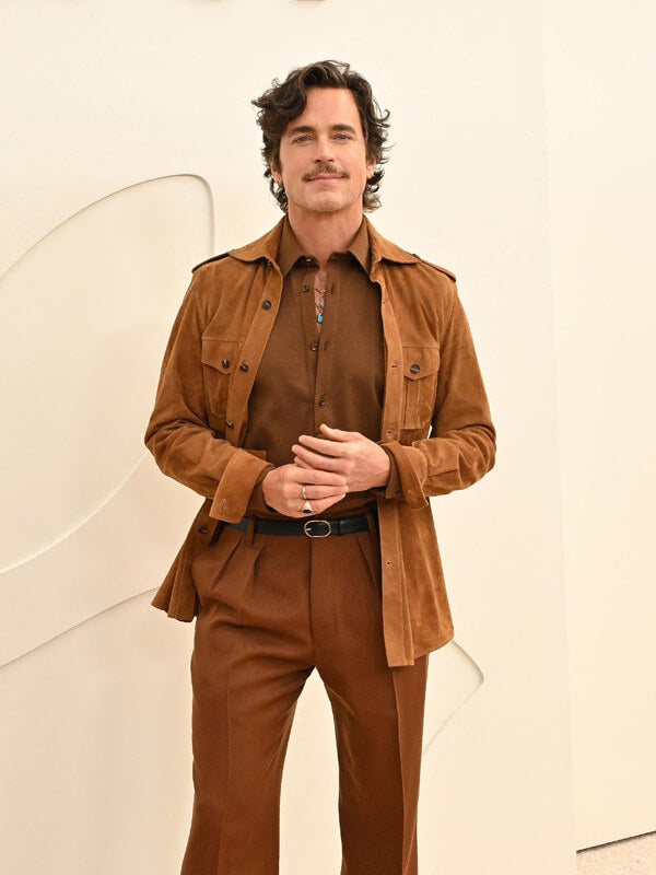 Matt Bomer Outcome 2026 Premiere Brown Suede Jacket