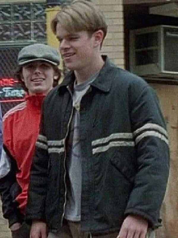 Matt Damon Good Will Hunting Black Cotton Jacket